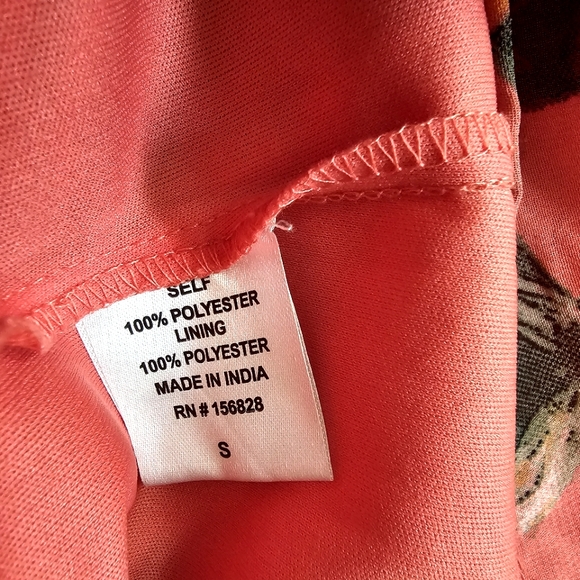 Nwot Stylish Nature Coral Pink Floral Smocked Elastic Bodice Tiered Maxi… - Picture 9 of 15